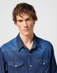 Męska Koszula Jeansowa Wrangler 27MW Dark Stone 112341088