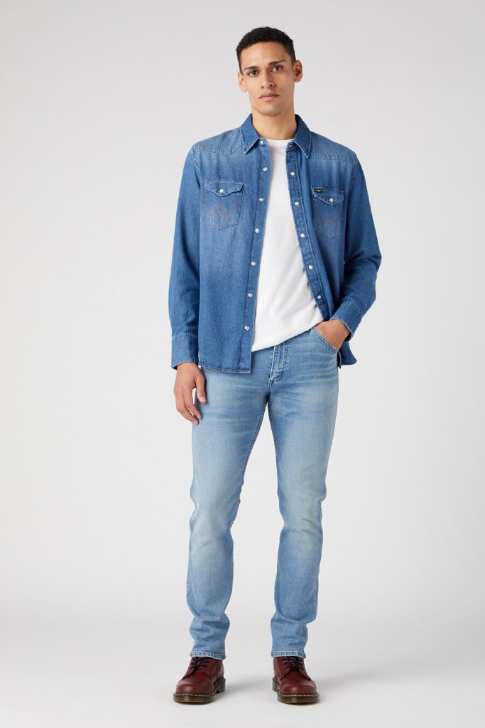Męska Koszula Jeansowa Wrangler 27MW Icon Mid Stone 112341913