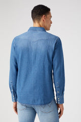 Męska Koszula Jeansowa Wrangler 27MW Icon Mid Stone 112341913