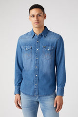 Męska Koszula Jeansowa Wrangler 27MW Icon Mid Stone 112341913