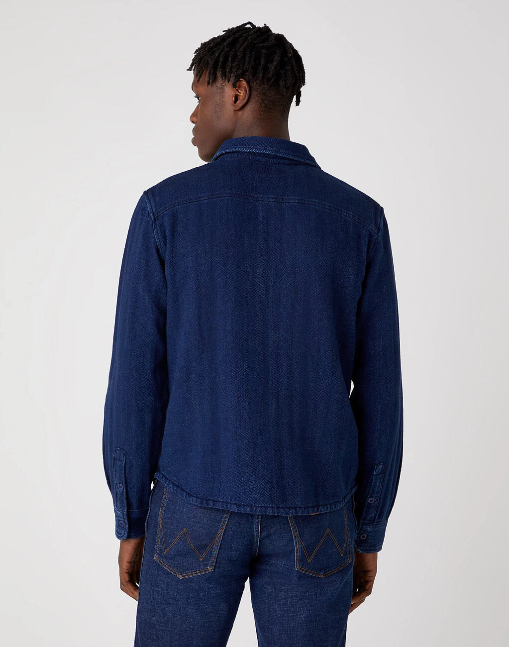 MĘSKA KOSZULA JEANSOWA WRANGLER LS OVERSHIRT DARK INDIGO W5J8N3X1E 112130194