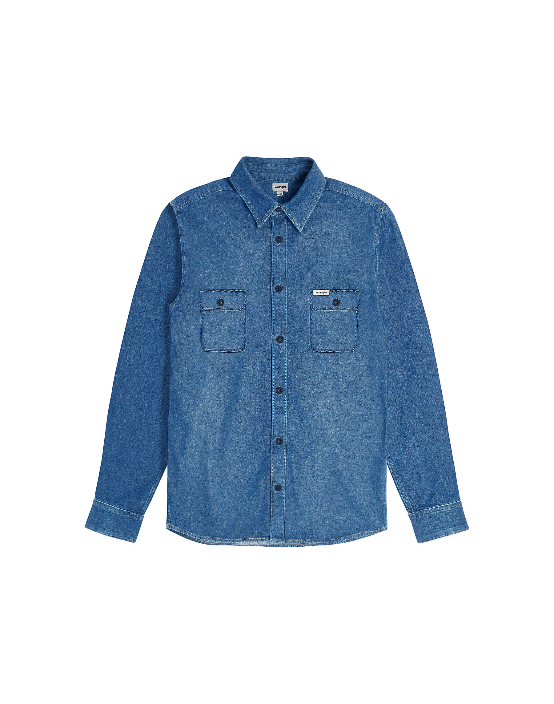 Meska Koszula Jeansowa Wrangler Overshirt Slatebound 112373187