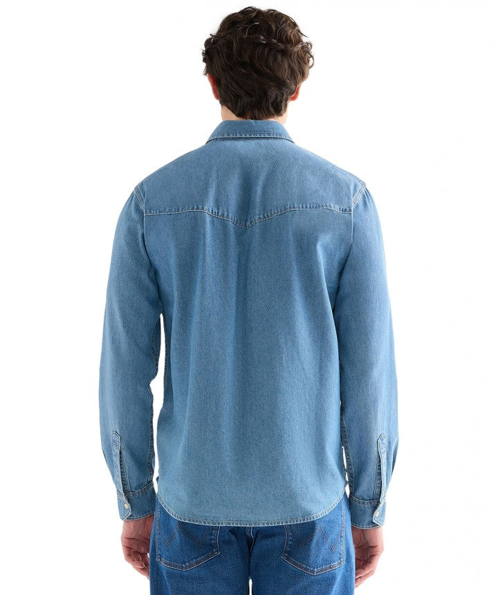 Męska Koszula Jeansowa Wrangler Western Shirt Lake 112378474