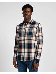 Męska Koszula Krata Lee Leesure Shirt Blue 112355726