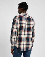 Męska Koszula Krata Lee Leesure Shirt Blue 112355726