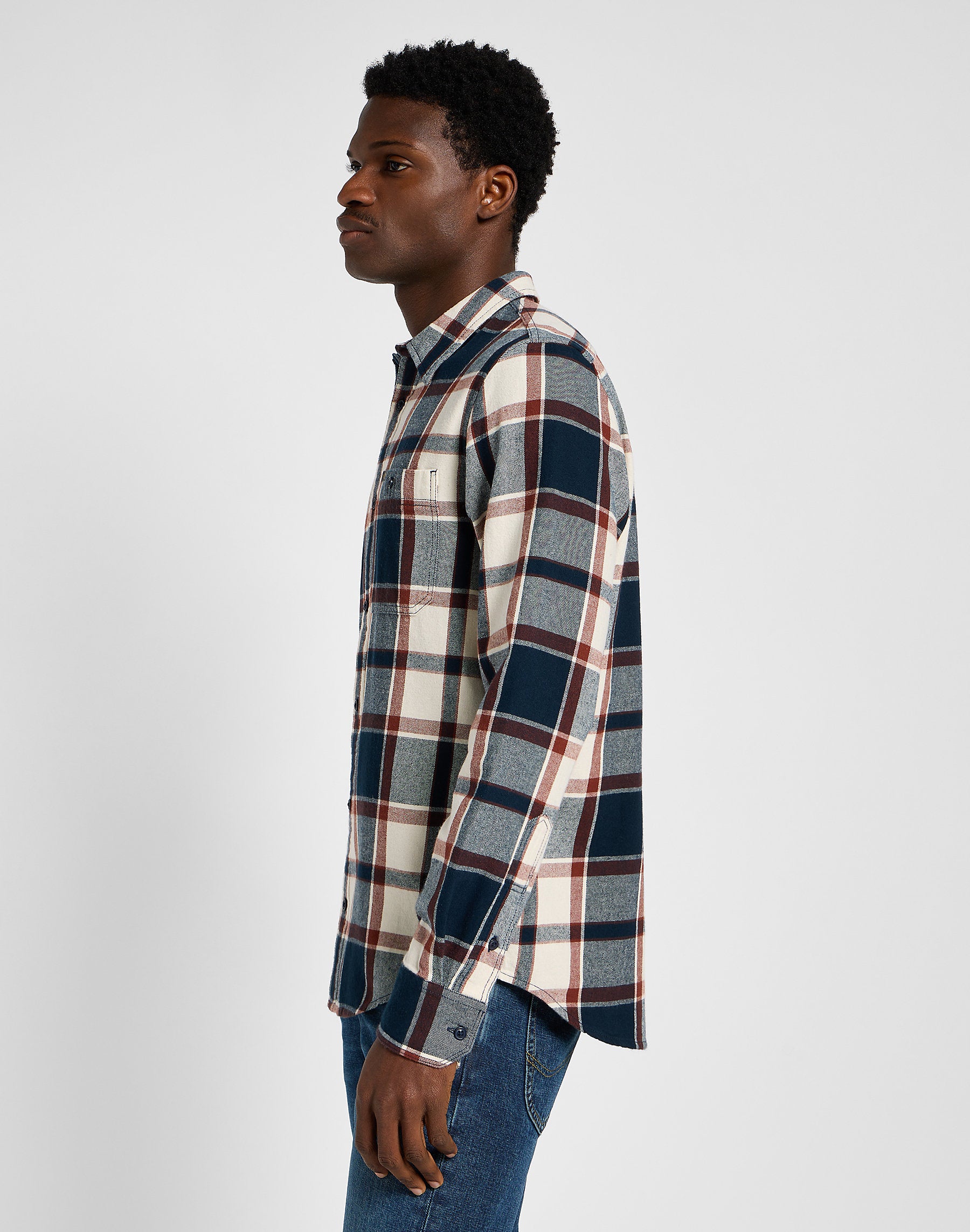 Męska Koszula Krata Lee Leesure Shirt Blue 112355726