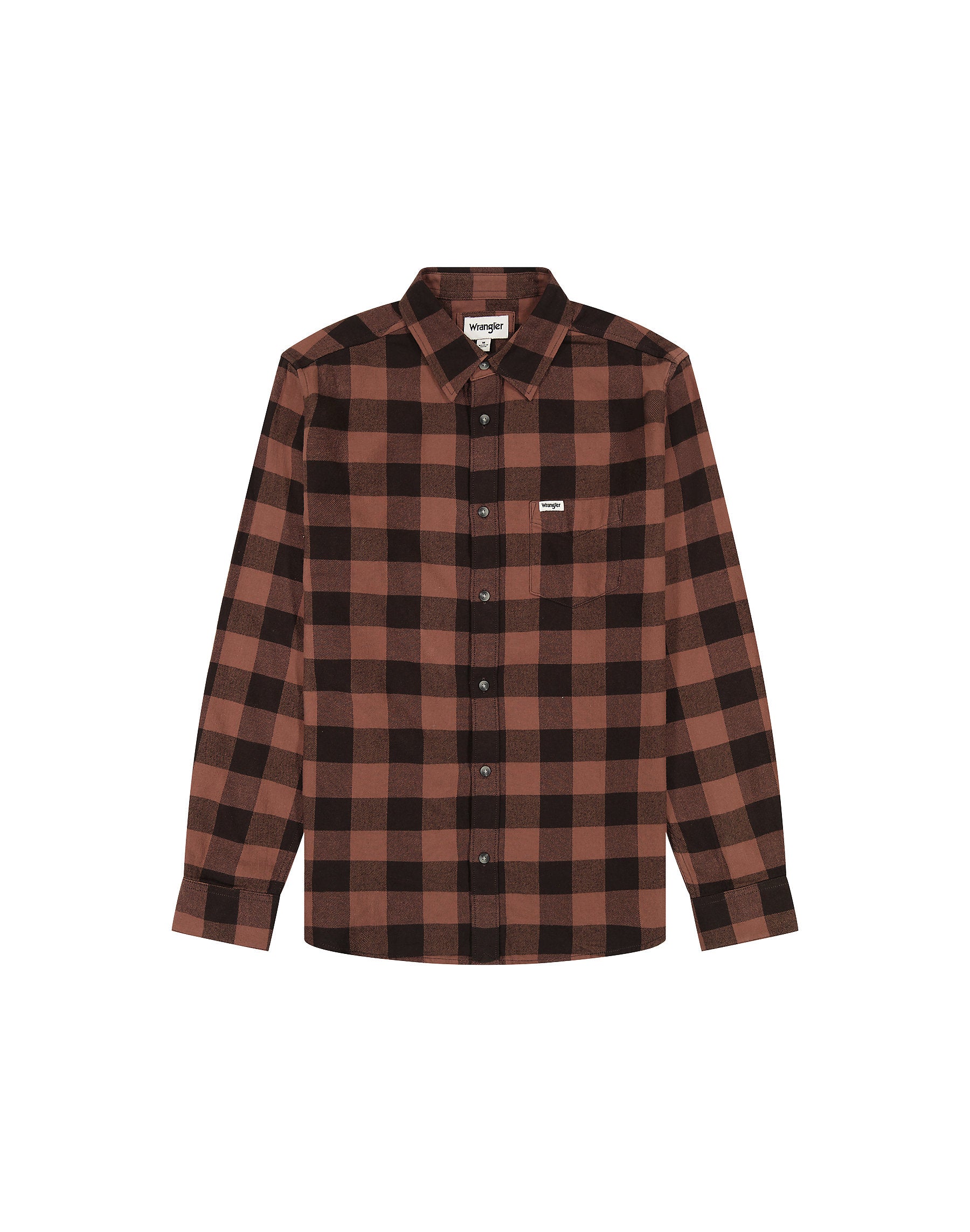 MĘSKA KOSZULA KRATA WRANGLER 1 PKT SHIRT ROOT BEER CHECK 112357381