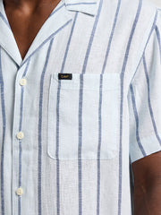 Meska Koszula Lee 2 Pkt Camp Shirt Orion Blue 112364108