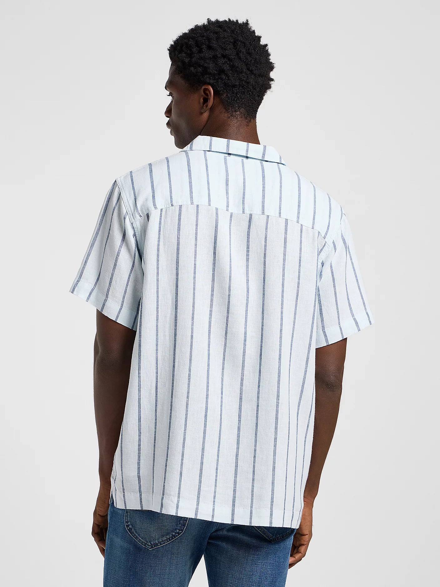 Meska Koszula Lee 2 Pkt Camp Shirt Orion Blue 112364108