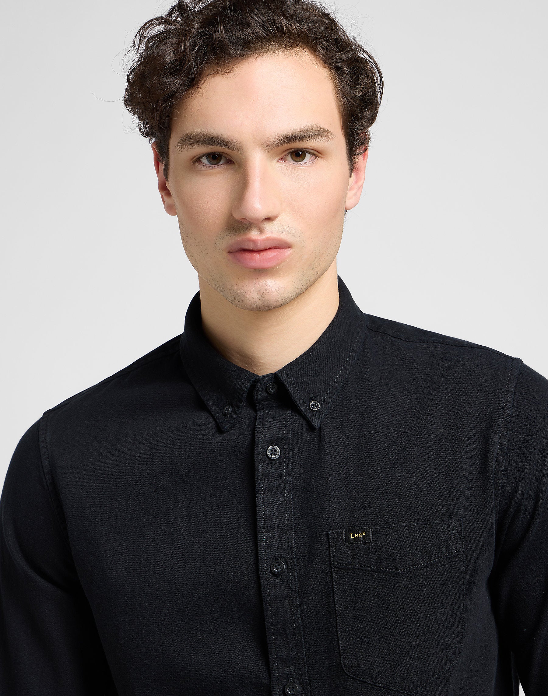 Męska Koszula Lee Button Down Black 112330674