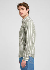 Męska Koszula Lee Button Down Olive Stone Stripe 112370546
