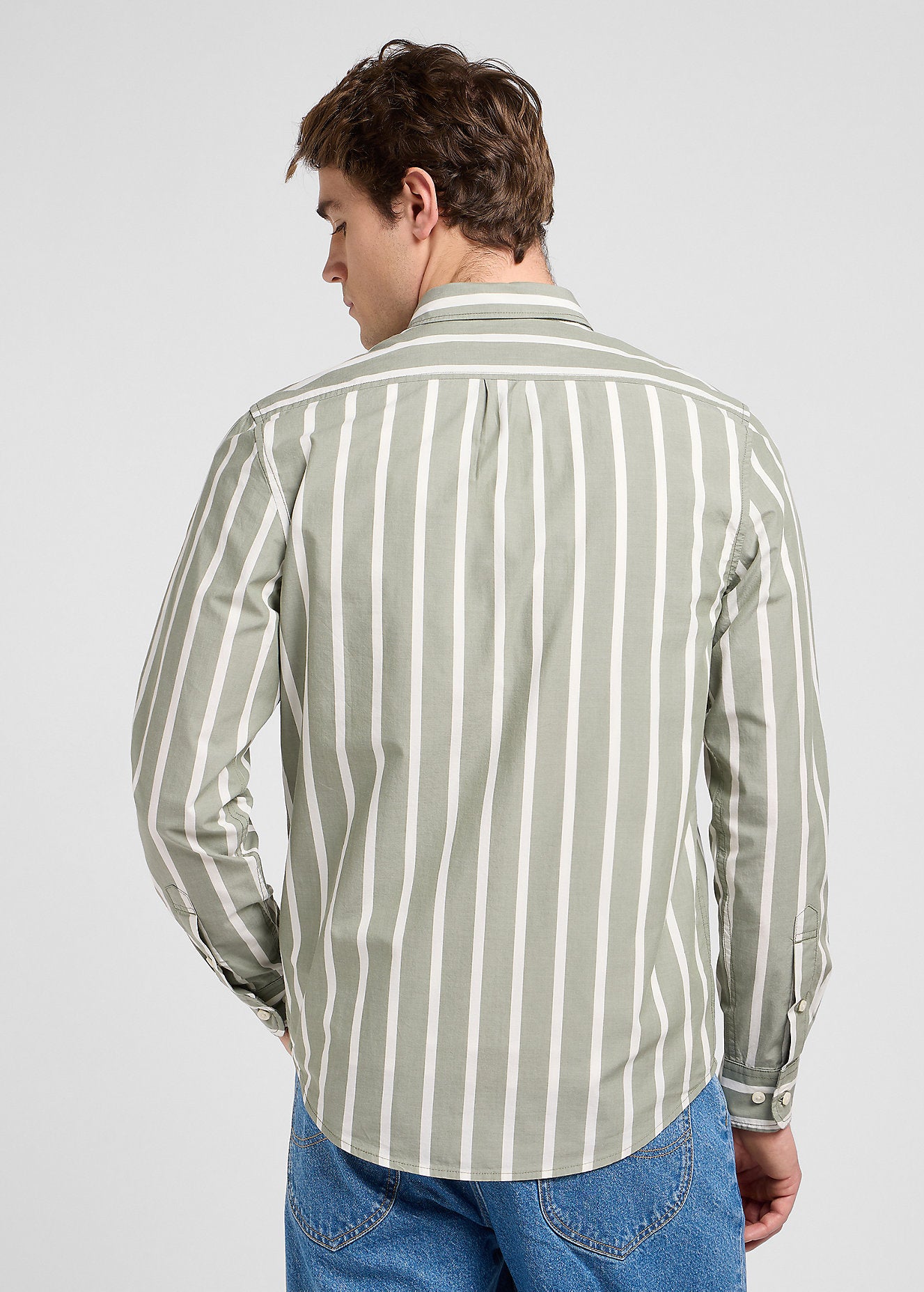 Męska Koszula Lee Button Down Olive Stone Stripe 112370546