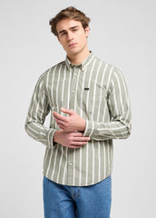 Męska Koszula Lee Button Down Olive Stone Stripe 112370546