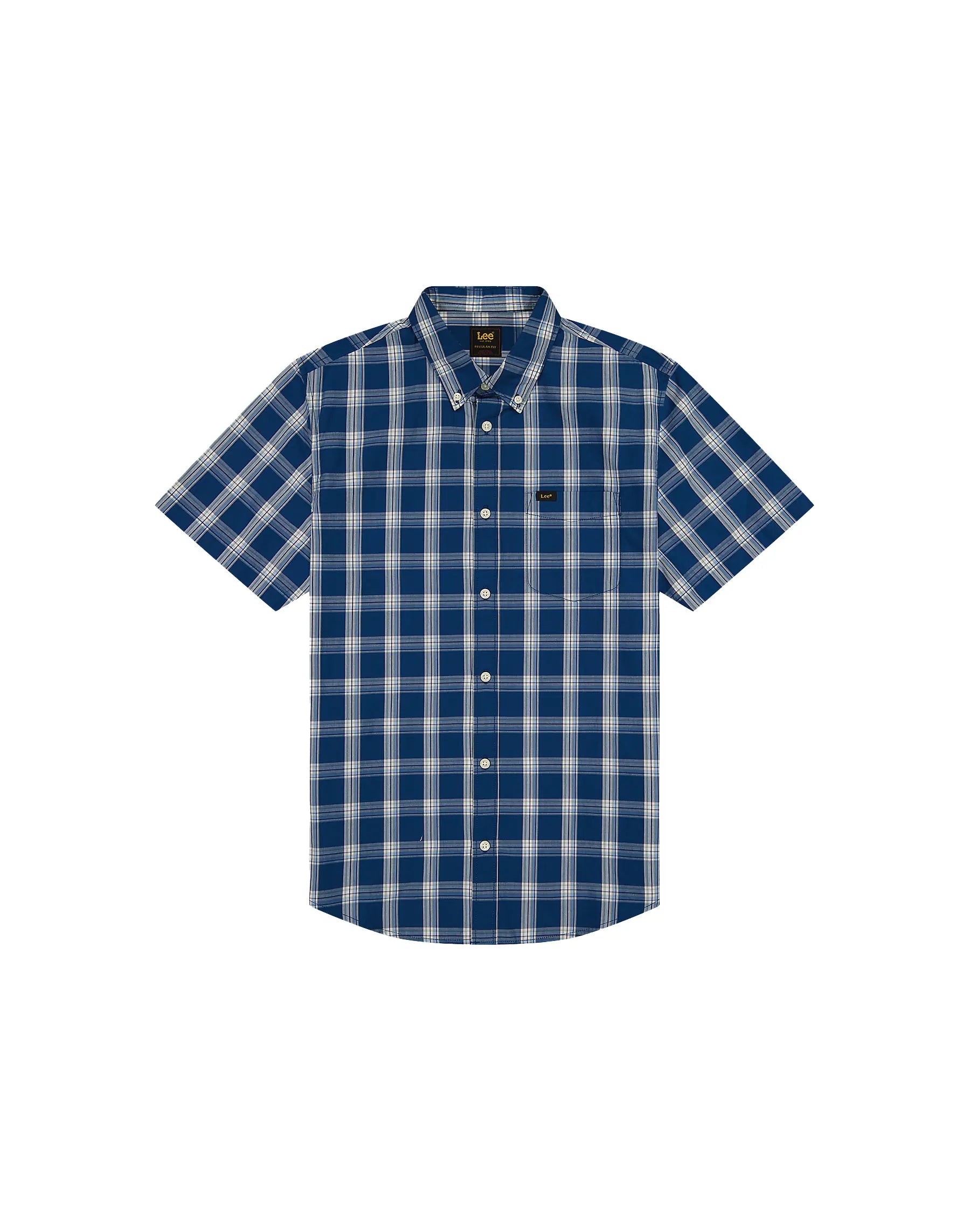 MESKA KOSZULA LEE BUTTON DOWN SS DEEP SEA PLAID 112376549
