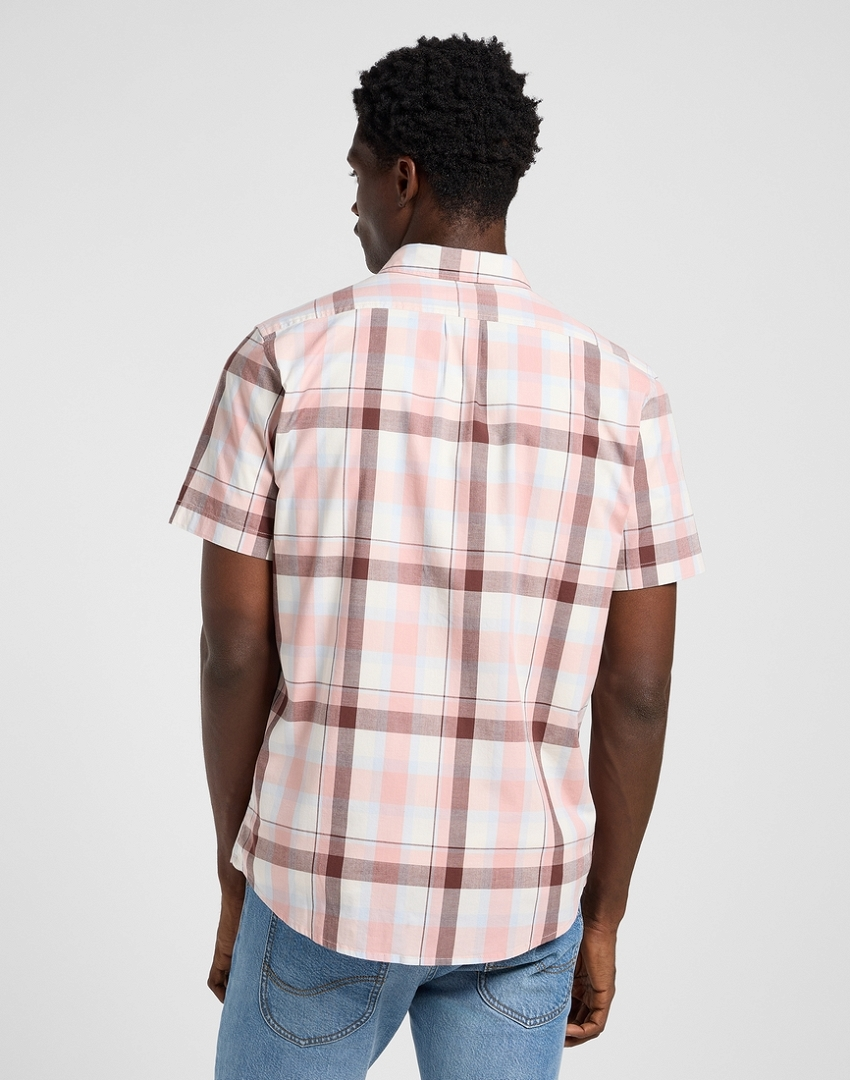 MĘSKA KOSZULA LEE BUTTON DOWN SS ROSA AURORA PLAI 112363689