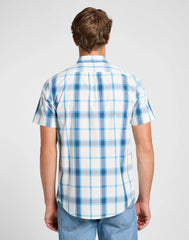 MESKA KOSZULA LEE BUTTON DOWN SS STREAM ECRU PLAI 112363688