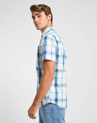 MESKA KOSZULA LEE BUTTON DOWN SS STREAM ECRU PLAI 112363688