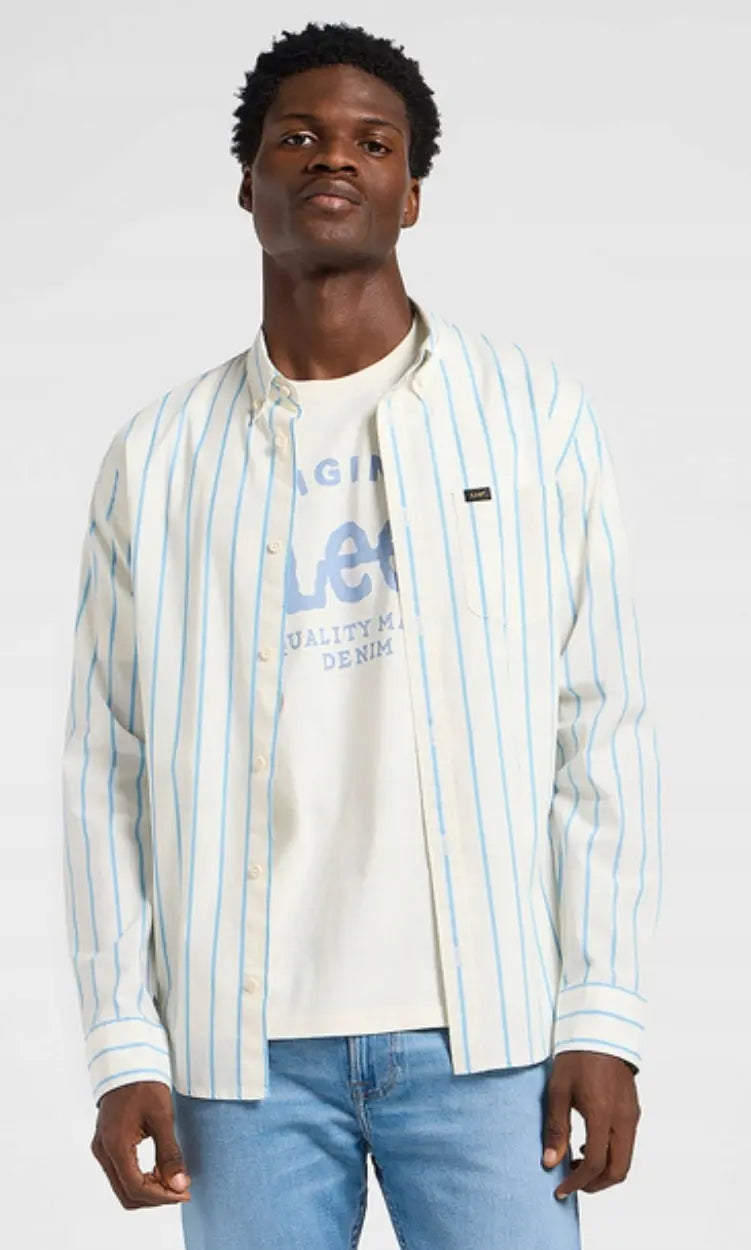 MESKA KOSZULA LEE BUTTON DOWN STREAM AURORA STRIP 112363686