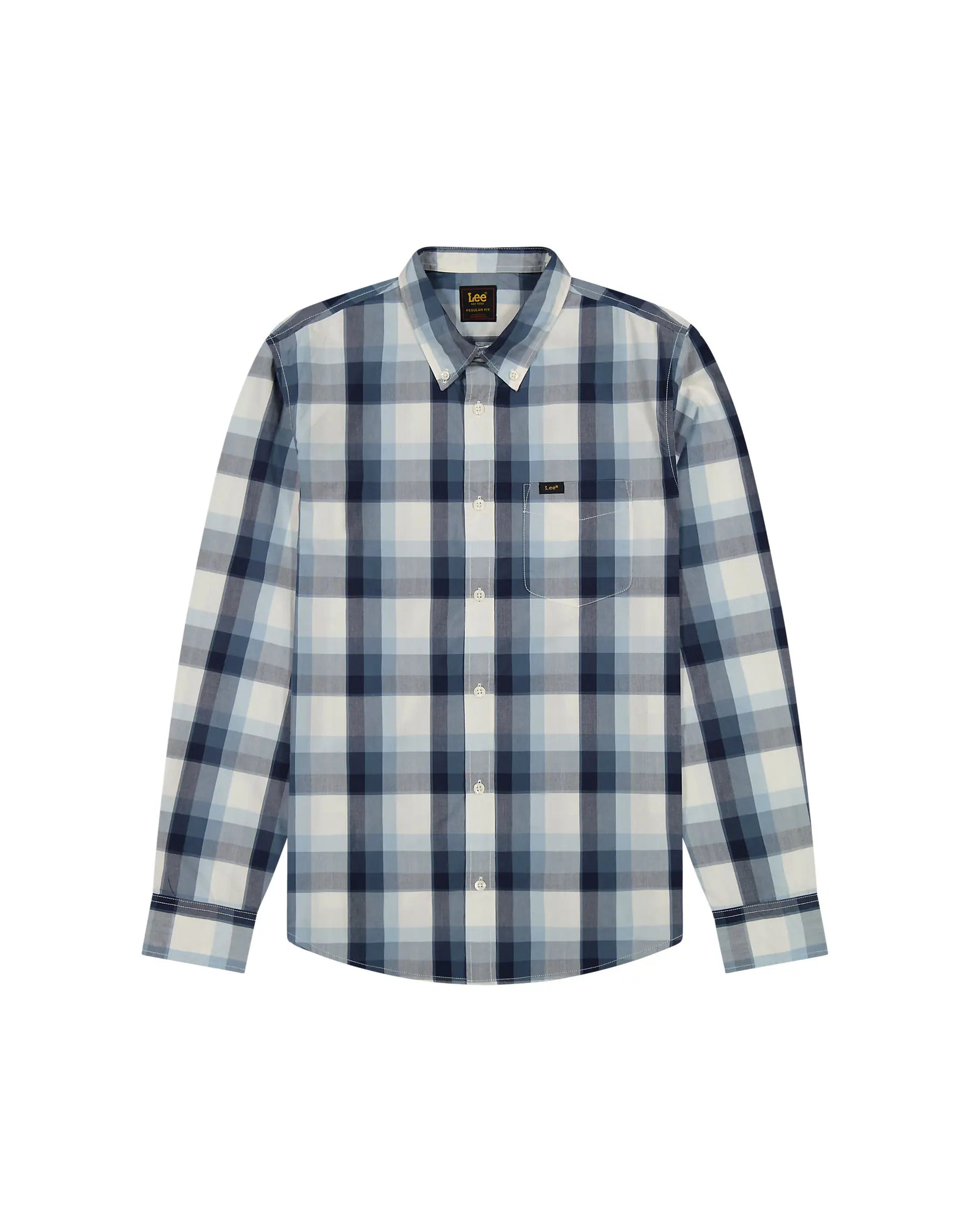 MESKA KOSZULA LEE BUTTON DOWN VINTAGE BLUE OMBRE 112370544