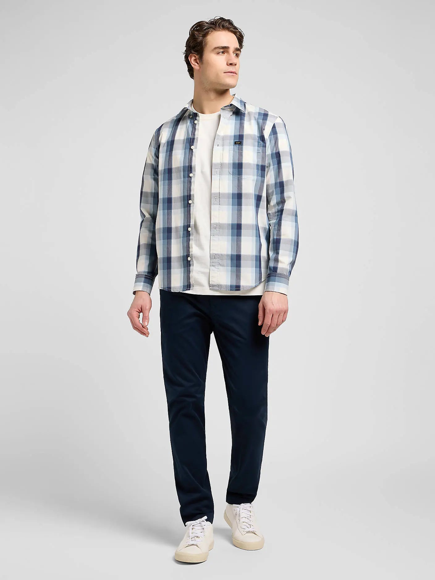 MESKA KOSZULA LEE BUTTON DOWN VINTAGE BLUE OMBRE 112370544