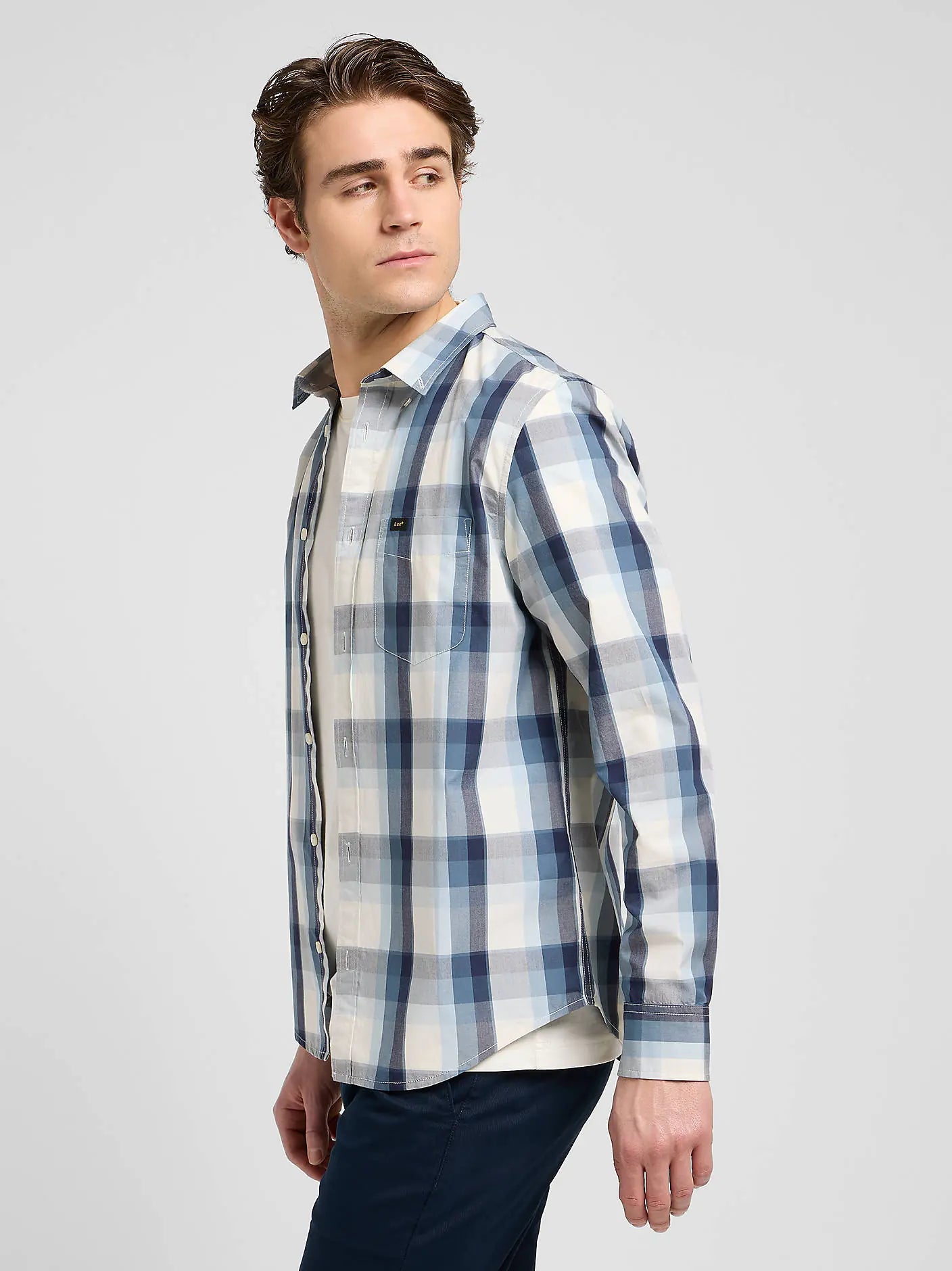 MESKA KOSZULA LEE BUTTON DOWN VINTAGE BLUE OMBRE 112370544