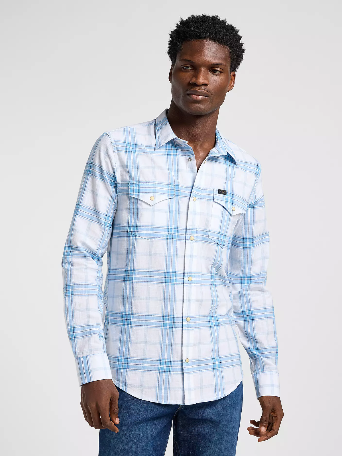 MĘSKA KOSZULA LEE CLEAN WESTERN SHIRT STREAM BRIGHT W 112363911