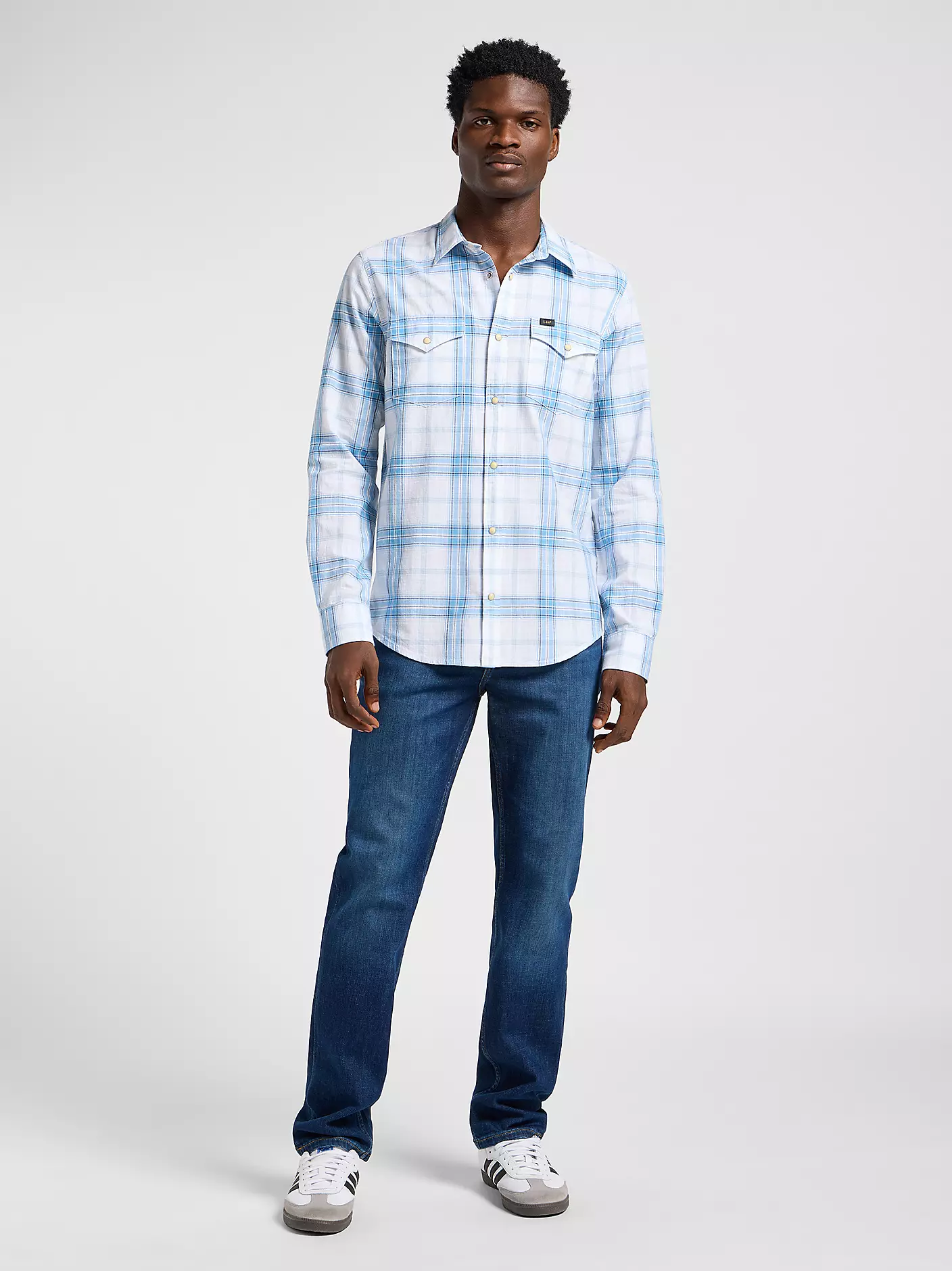 MĘSKA KOSZULA LEE CLEAN WESTERN SHIRT STREAM BRIGHT W 112363911