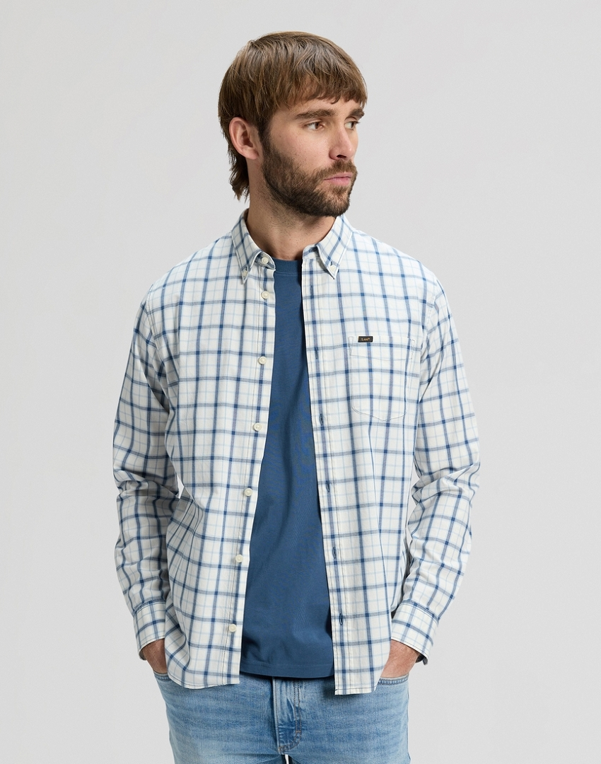 MĘSKA KOSZULA LEE LEE BUTTON DOWN ORION BLUE PLAID 112376571