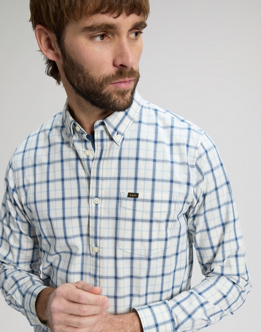 MĘSKA KOSZULA LEE LEE BUTTON DOWN ORION BLUE PLAID 112376571