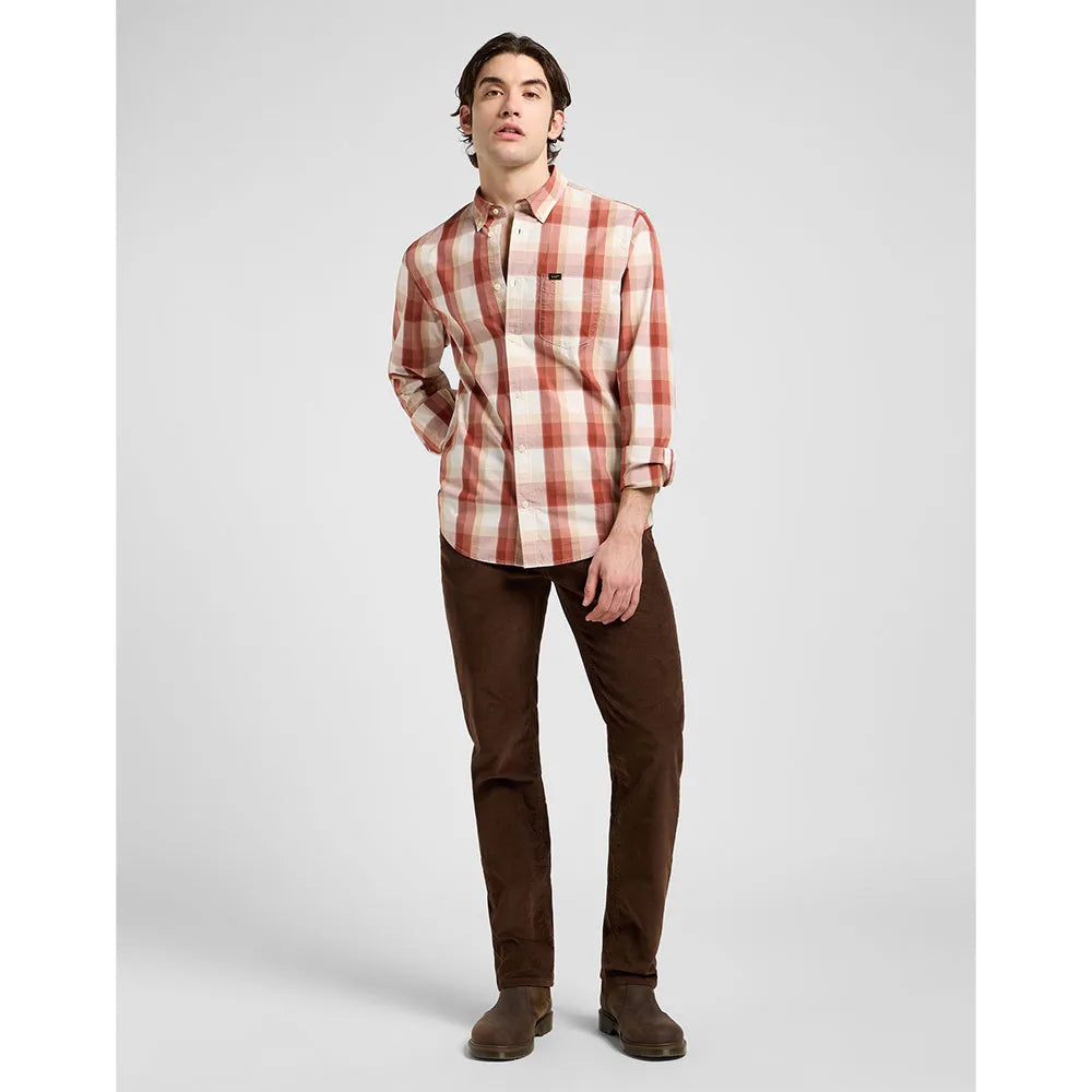 Męska Koszula Lee Lee Button Down Red Clay Plaid 112370545