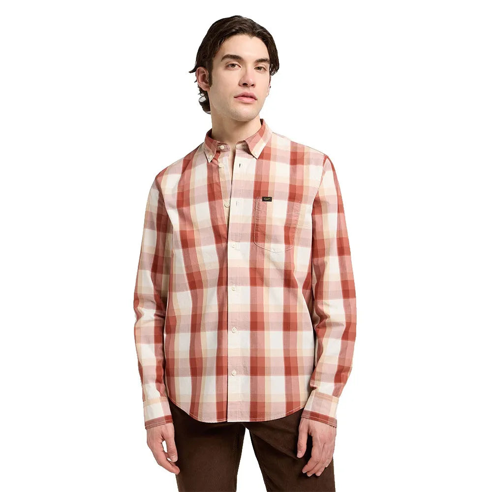 Męska Koszula Lee Lee Button Down Red Clay Plaid 112370545