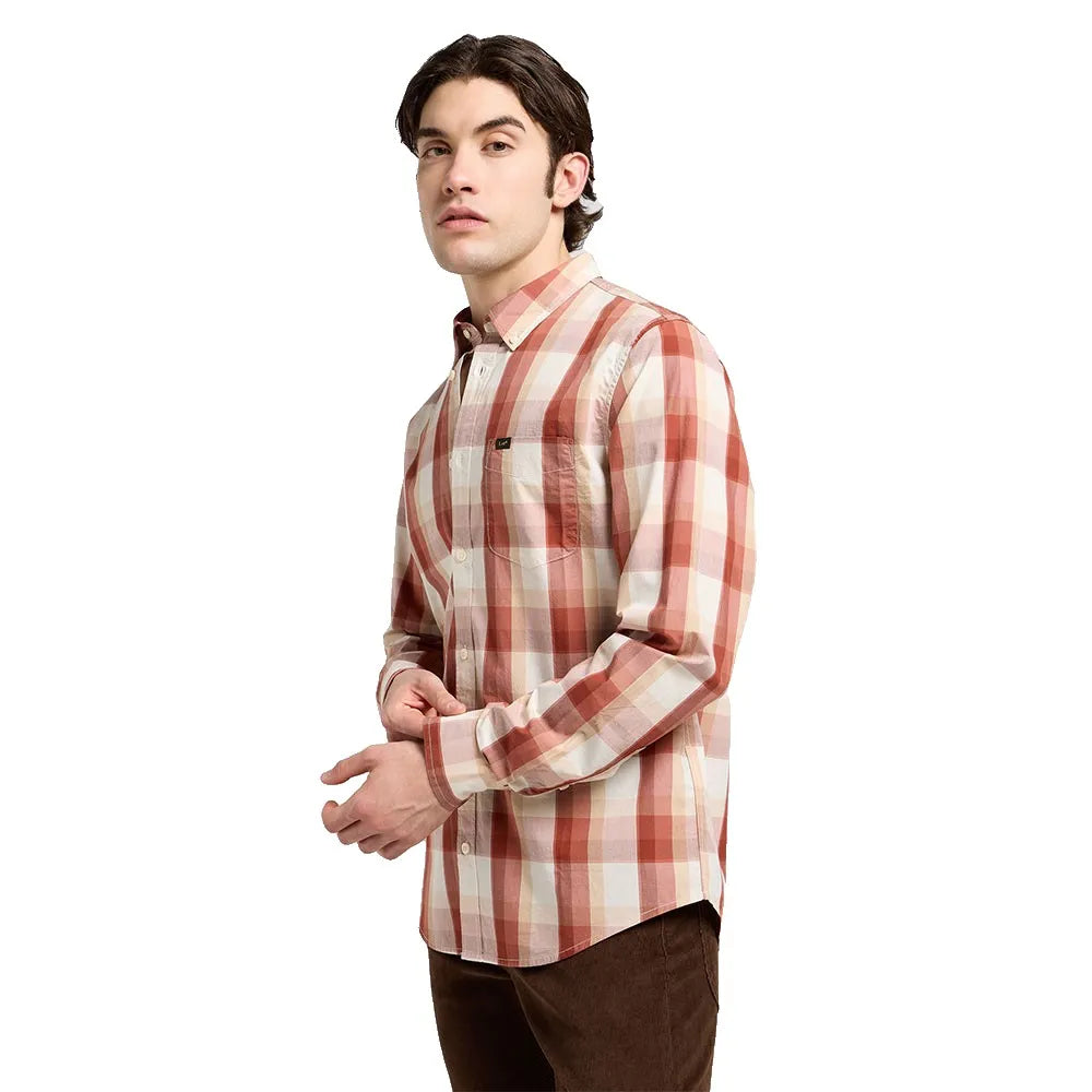 Męska Koszula Lee Lee Button Down Red Clay Plaid 112370545