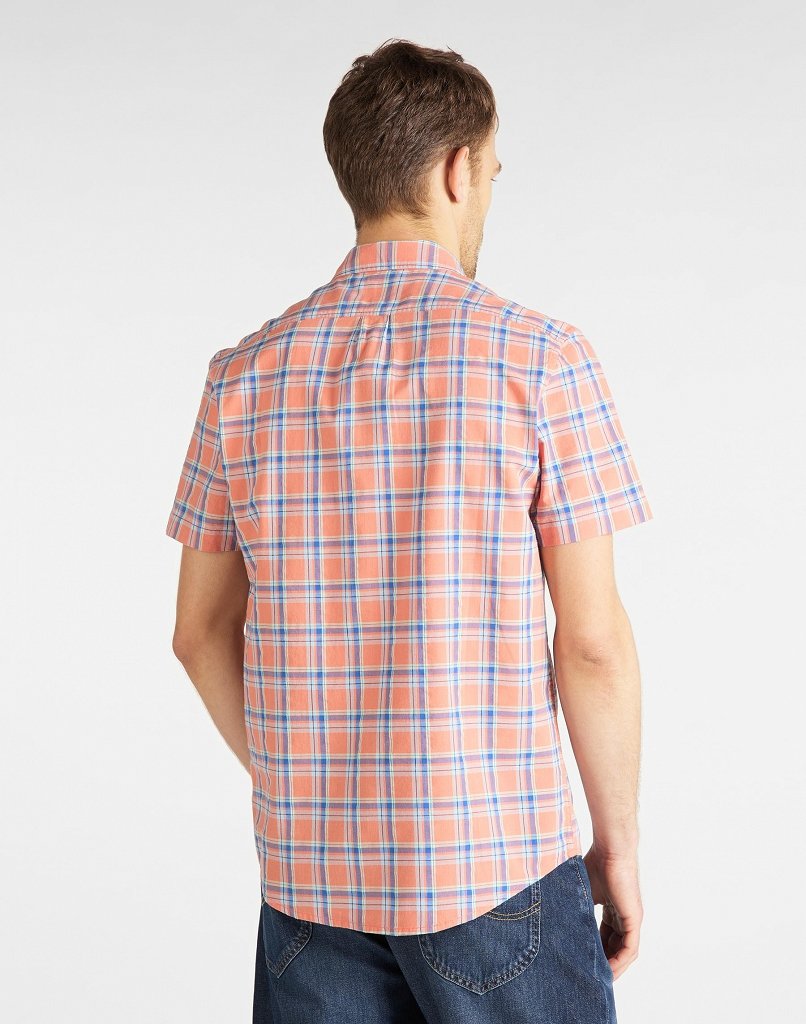 MĘSKA KOSZULA LEE LEE BUTTON DOWN SS PAPRIKA L886DGNI 112123619