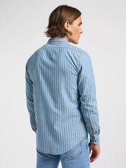 MĘSKA KOSZULA LEE LEESURE SHIRT INDIGO DOBBY 112364202