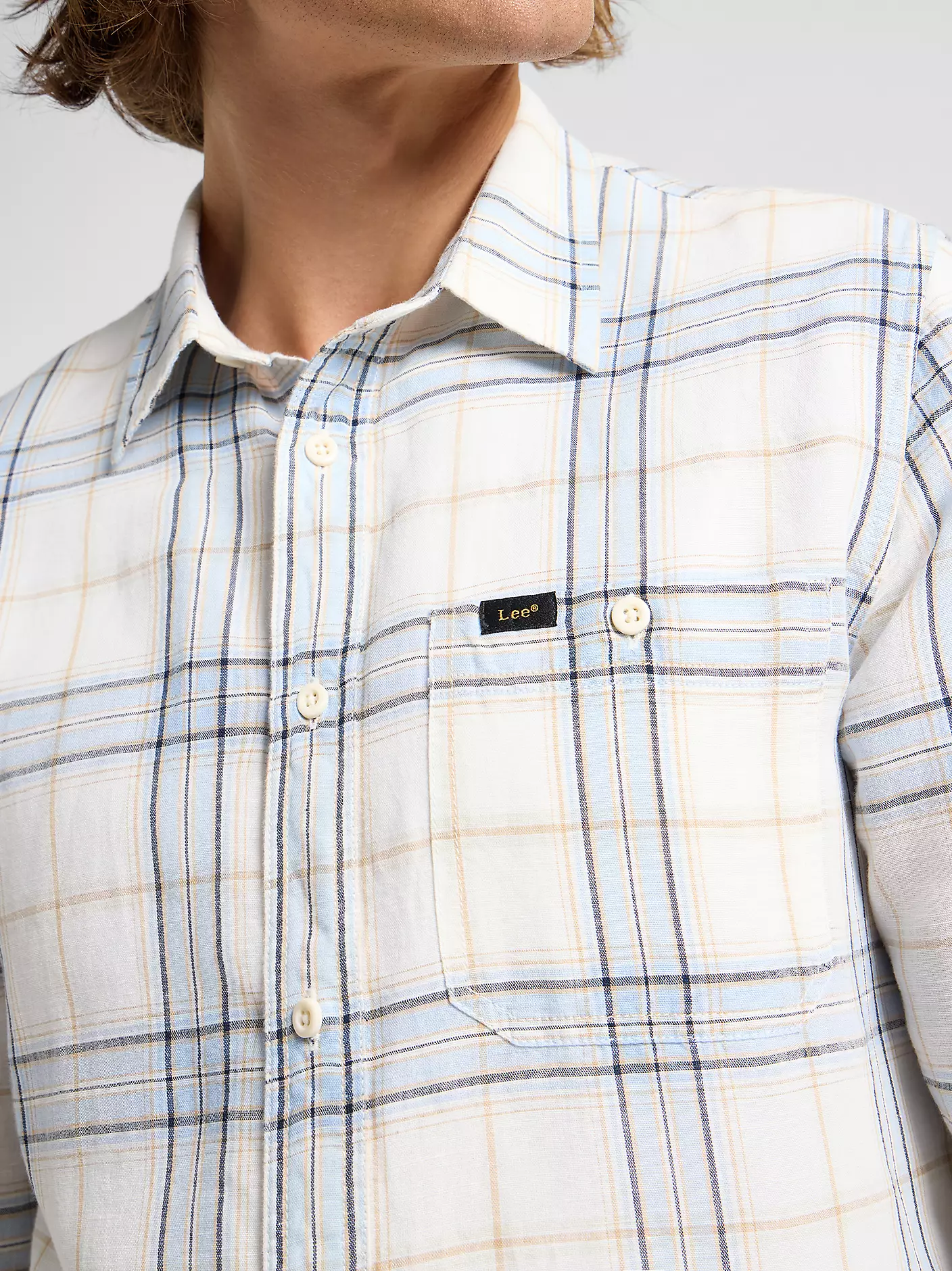 MĘSKA KOSZULA LEE LEESURE SHIRT SHY BLUE 112363901