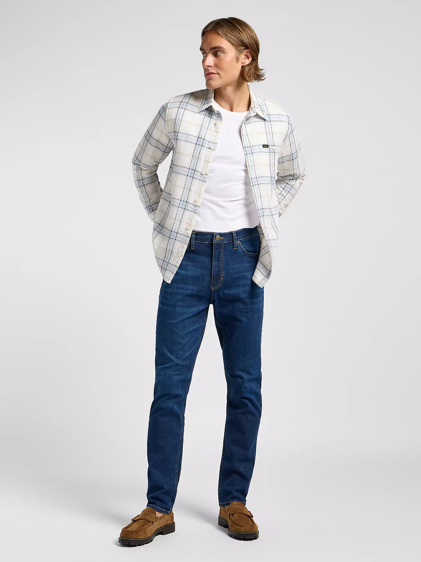 MĘSKA KOSZULA LEE LEESURE SHIRT SHY BLUE 112363901