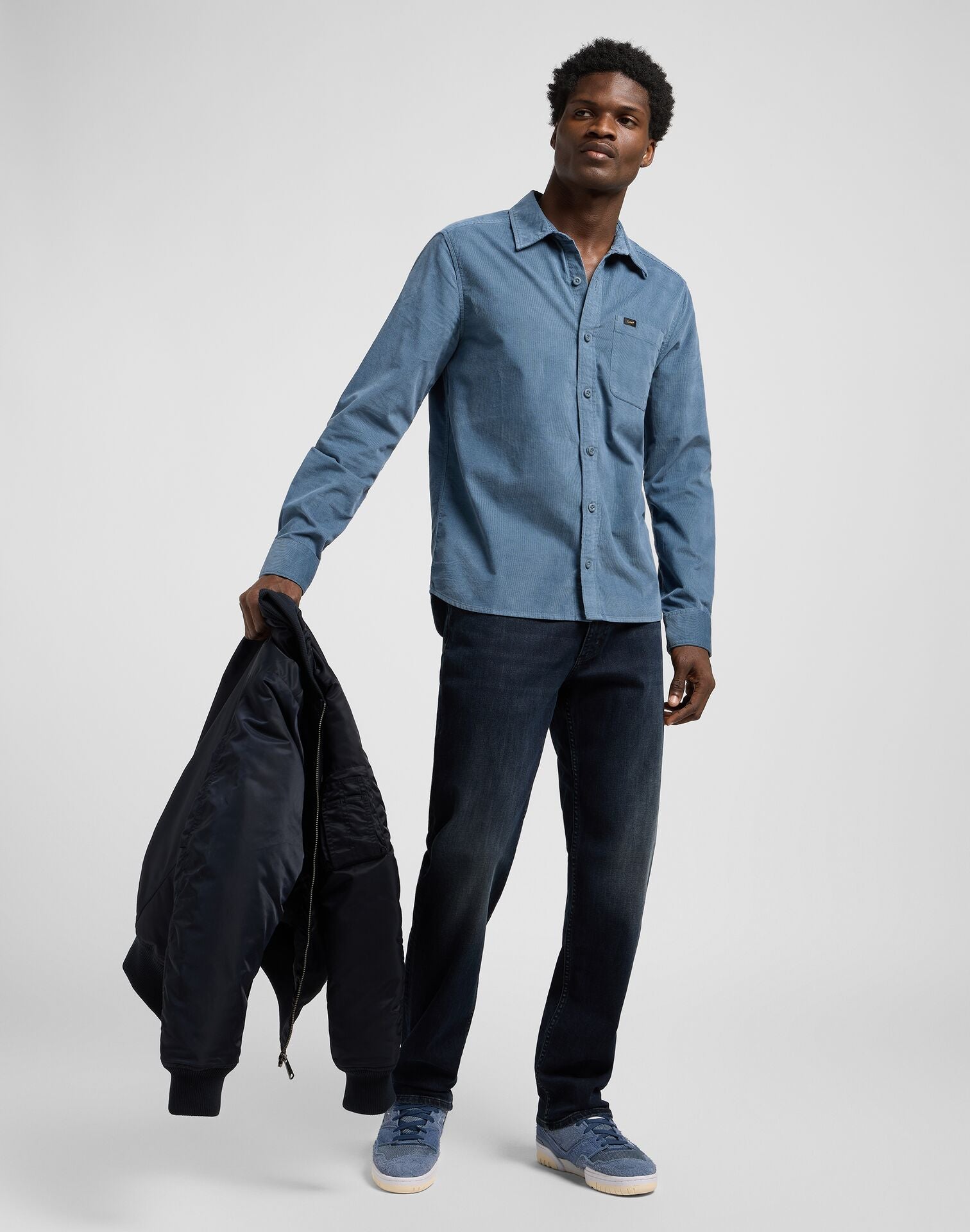 Meska Koszula Lee Leesure Shirt Vintage Blue 112370556