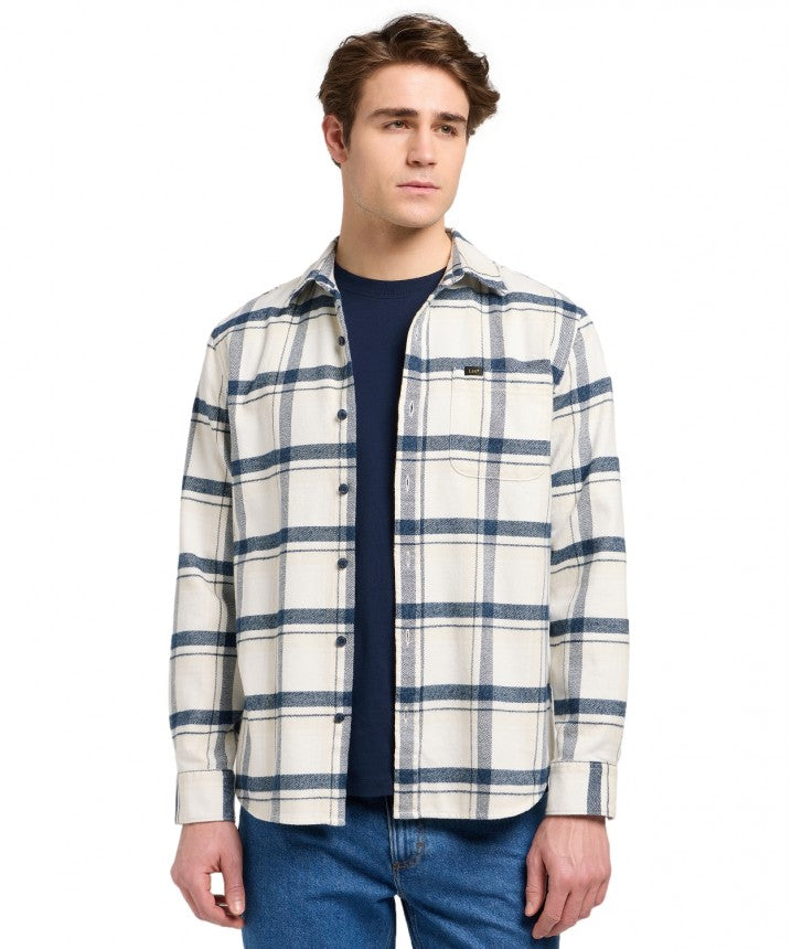 Męska Koszula Lee Mercantile Shirt Vintage Ecru Jaspe Plaid 112370571