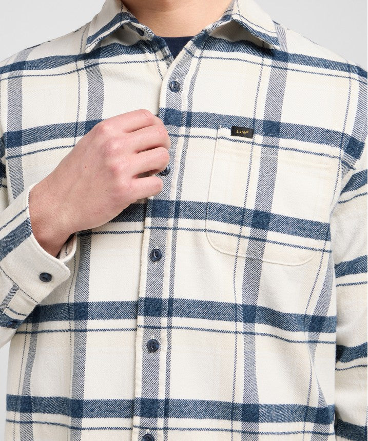 Męska Koszula Lee Mercantile Shirt Vintage Ecru Jaspe Plaid 112370571