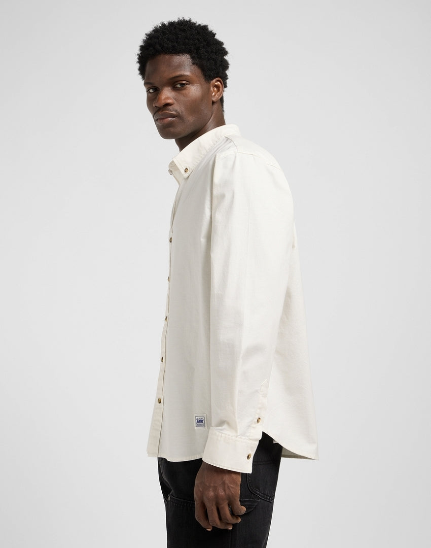 Męska Koszula Lee No Pocket Button Down Ecru 112370478