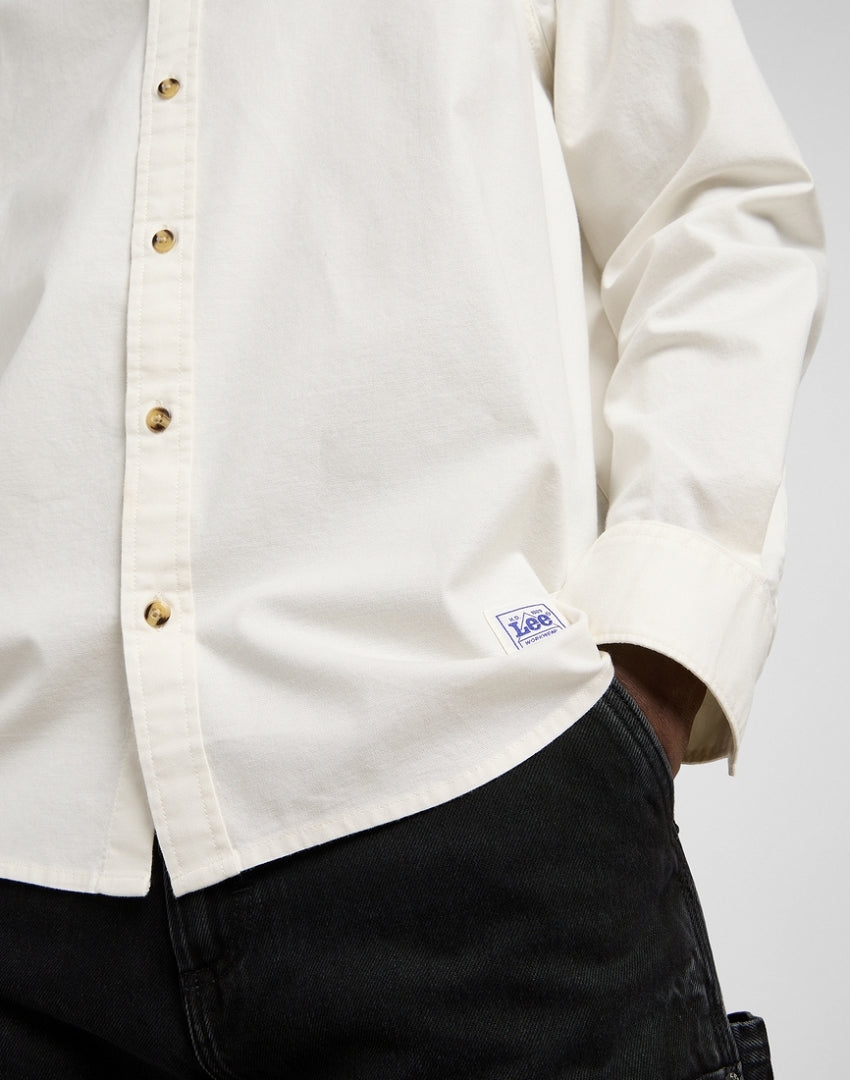 Męska Koszula Lee No Pocket Button Down Ecru 112370478