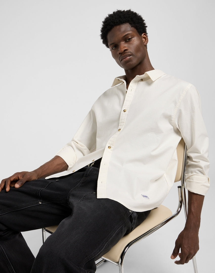 Męska Koszula Lee No Pocket Button Down Ecru 112370478