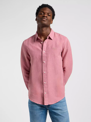 MĘSKA KOSZULA LEE PATCH SHIRT GARMENT DYE MAUVE 112363906