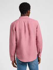 MĘSKA KOSZULA LEE PATCH SHIRT GARMENT DYE MAUVE 112363906