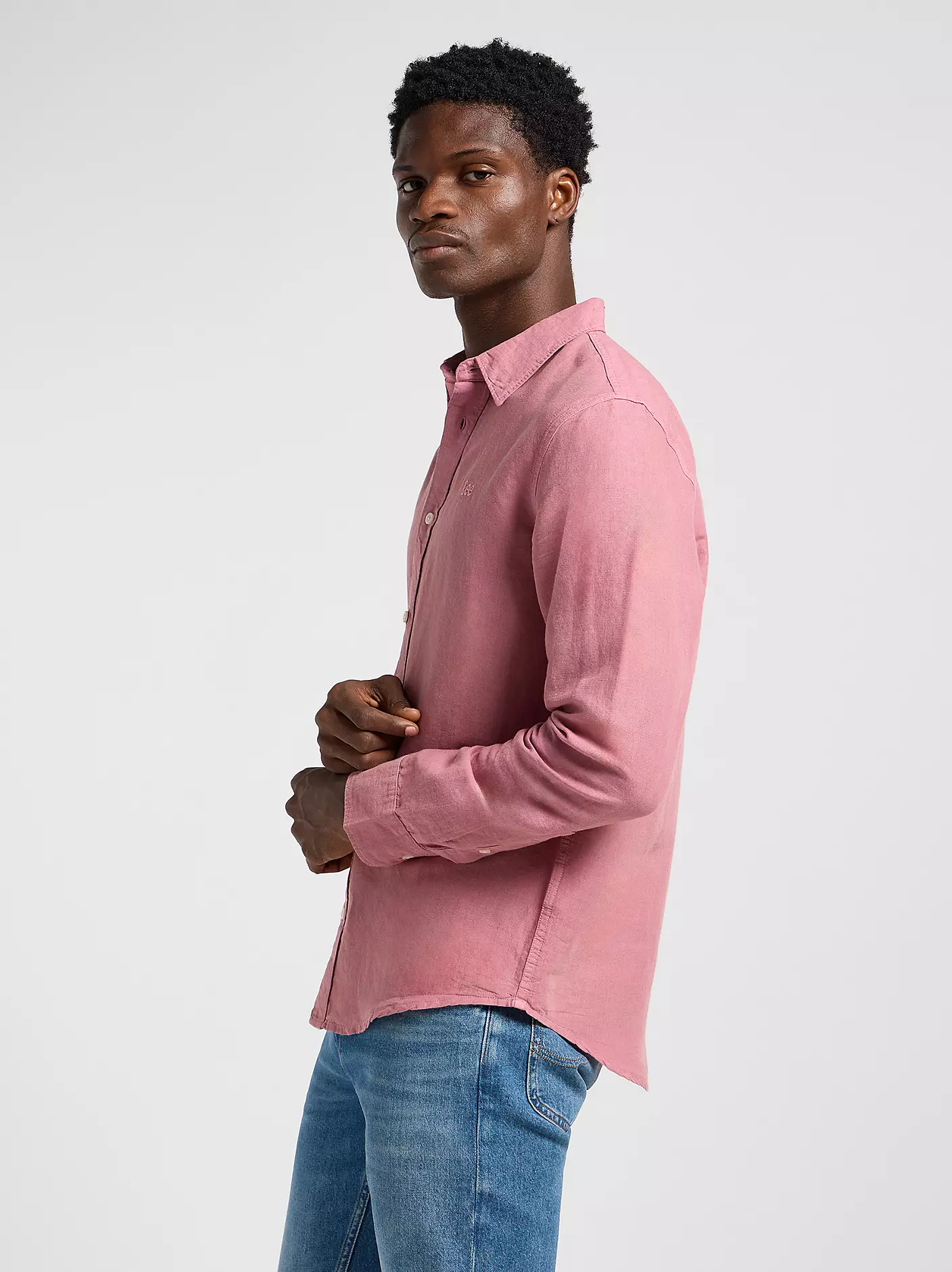 MĘSKA KOSZULA LEE PATCH SHIRT GARMENT DYE MAUVE 112363906