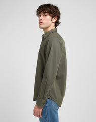 Męska Koszula Lee Patch Shirt Olive Gray 112370548