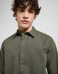 Męska Koszula Lee Patch Shirt Olive Gray 112370548