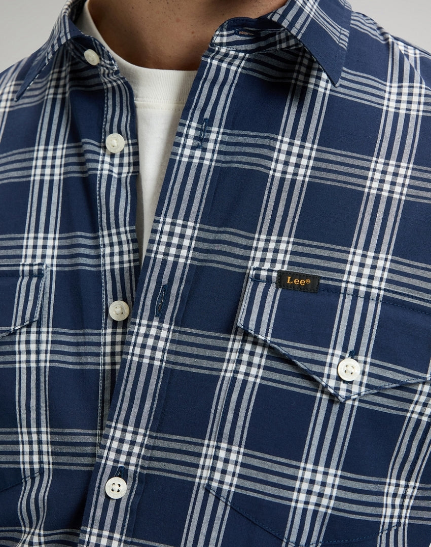 MESKA KOSZULA LEE REGULAR SHIRT MOOD INDIGO PLAID 112376590