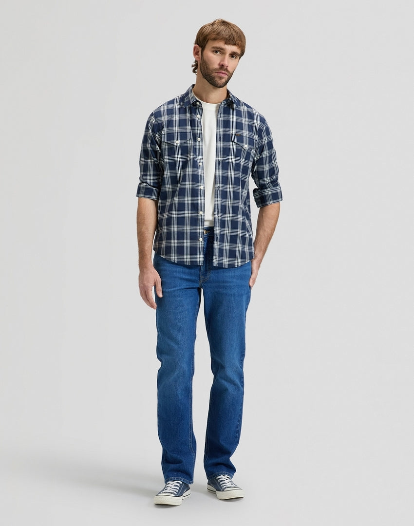 MESKA KOSZULA LEE REGULAR SHIRT MOOD INDIGO PLAID 112376590