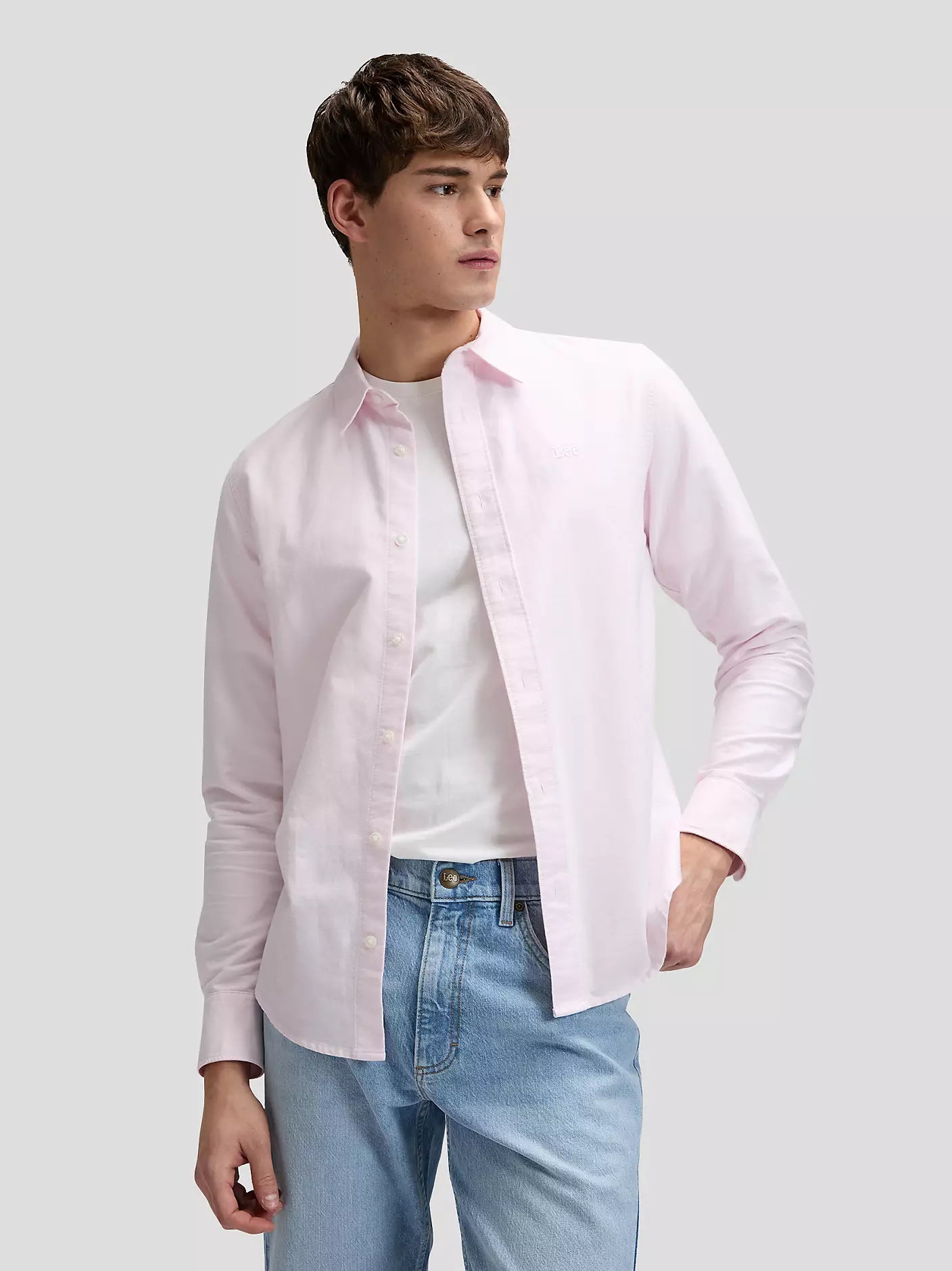 MESKA KOSZULA LEE SHIRT ICY PINK CROSS 112376560